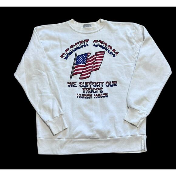 Vintage JERZEES Desert Storm Single Stitch Crewneck Sweatshirt Soft XL Made USA - Picture 1 of 5